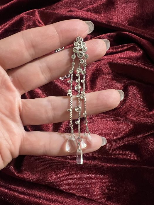 Серебрянные серьги длинные