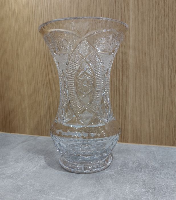 Duży wazon kryształowy PRL