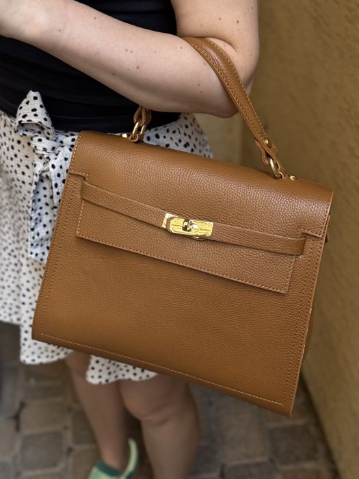 Італійська шкіра сумка руда