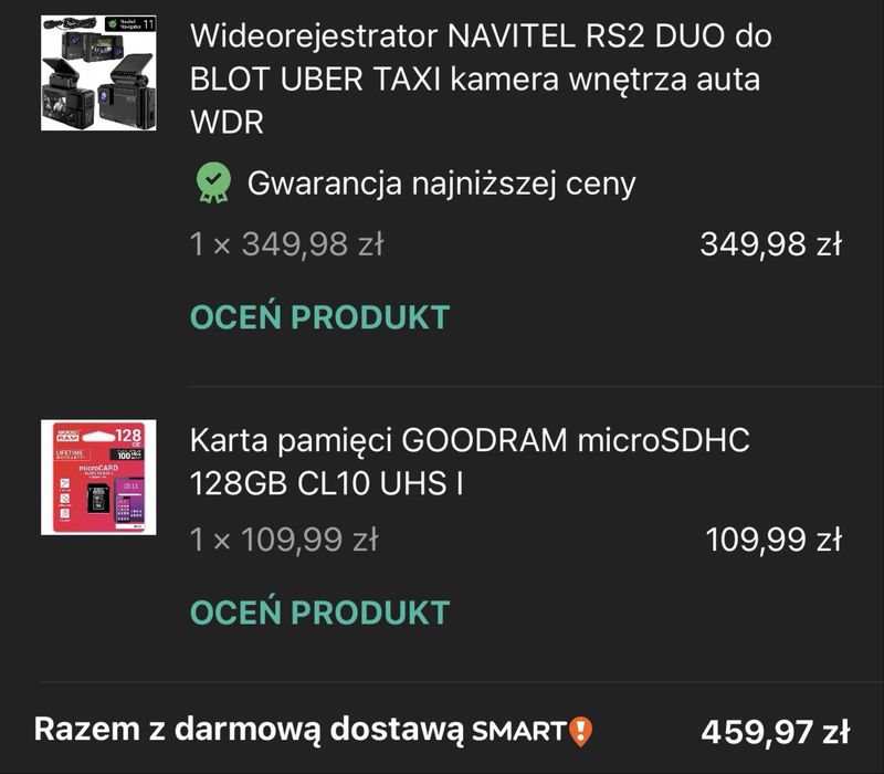 Kamera samochodowa navitel rs2 duo