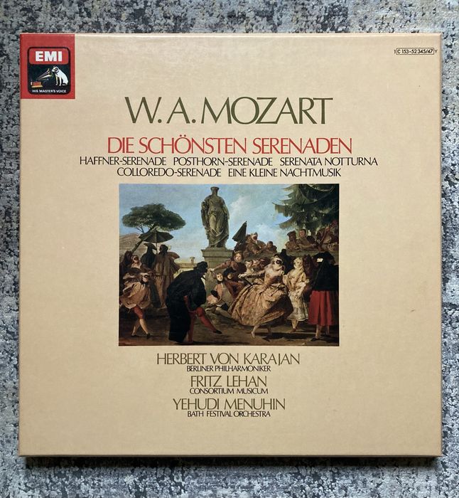 Винил бокс-сет W.A. Mozart – Die schönsten Serenaden (3 LP, Западная Германия, 1978, NM)
