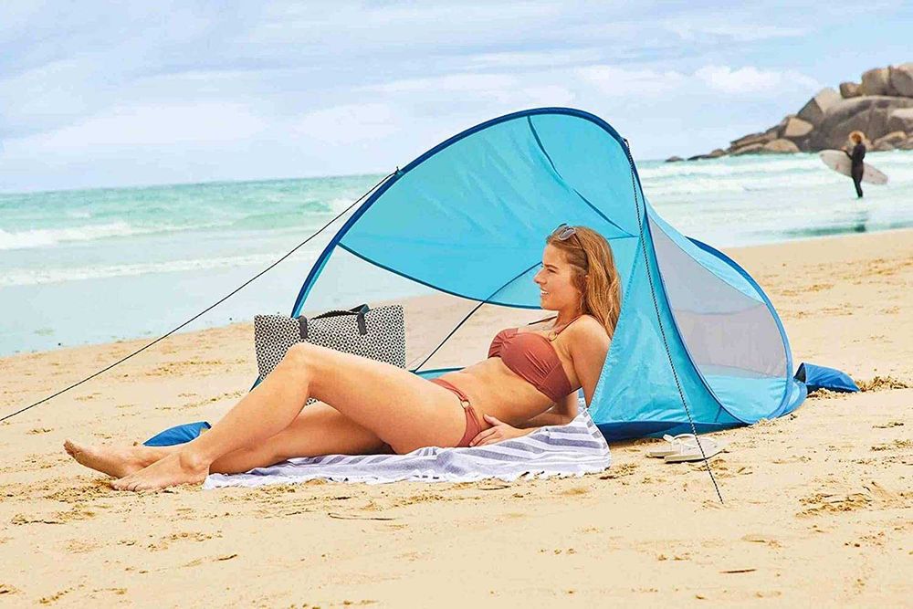 Namiot plażowy XXL pop up koc samorozkładający parawan UV60