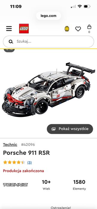 Zestaw Lego Porsche rsr