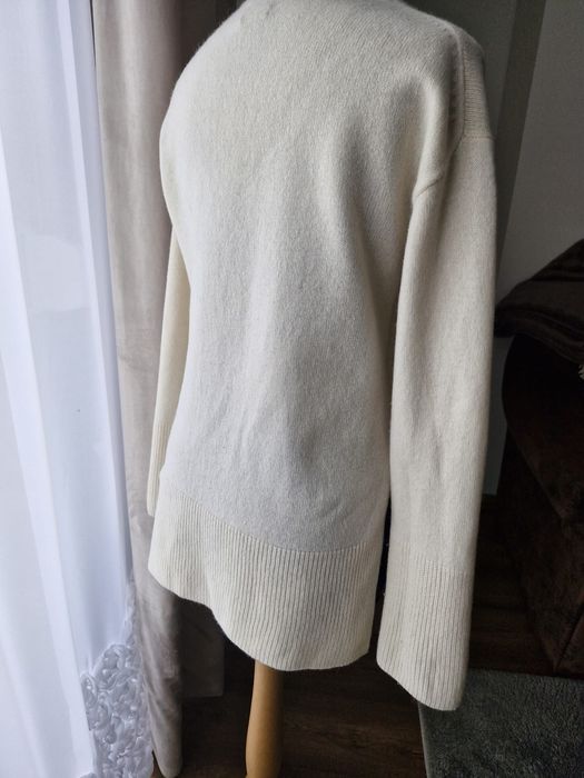 Sweter kremowy wełna kaszmir Massimo Dutti