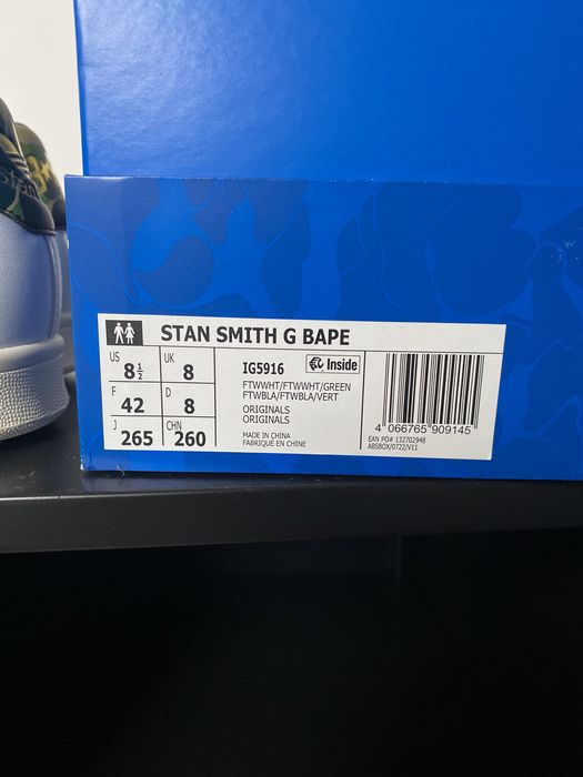 Adidas stan smith x bape 30th