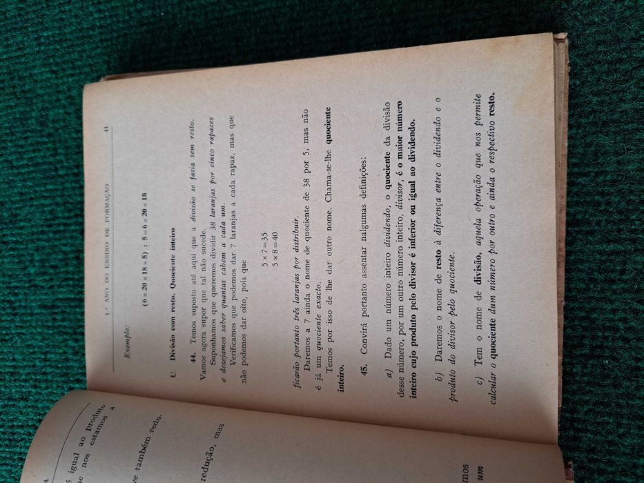 Matemática Para os Cursos de Formação das Escolas Industriais