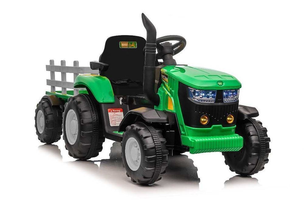 JOHN DEERE Traktor na akumulator z przyczepką LED | DUŻY | Pilot | HIT