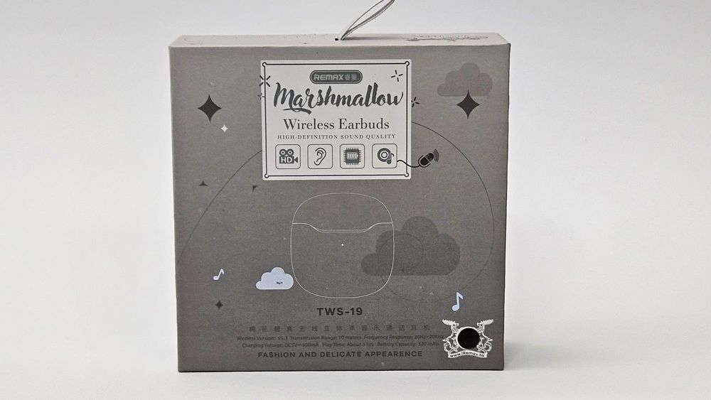 Słuchawki bezprzewodowe Remax TWS-19 Marshmallow Stereo czarne | zCc