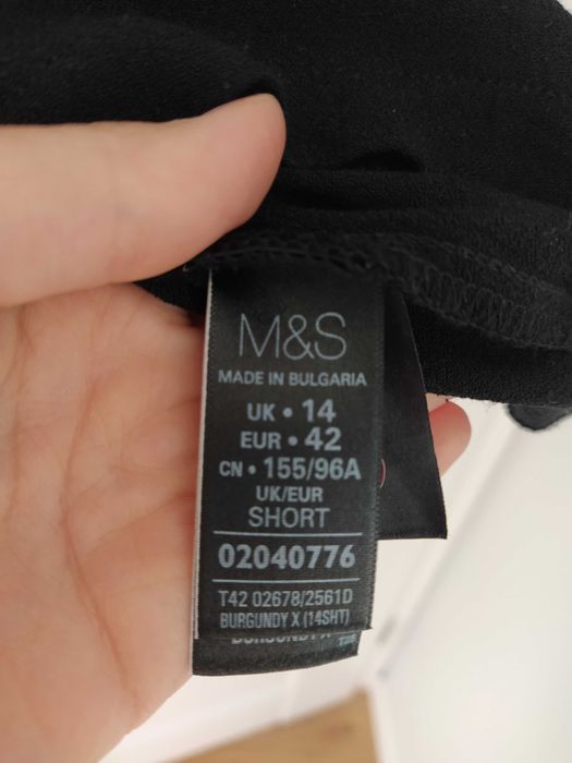 Sukienka czarno-bordowa M&S