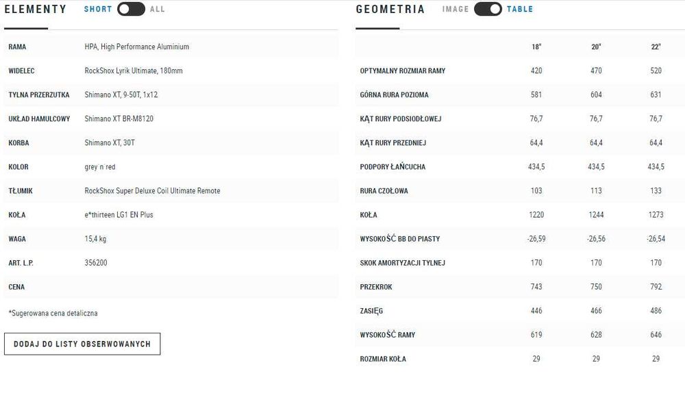 Cube Stereo 170 TM, grey'n'red / 180 skoku przód, 170 tył / Rozmiar 18