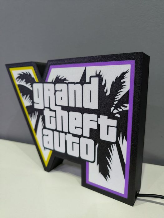 Logo GTA VI 6 led RGB