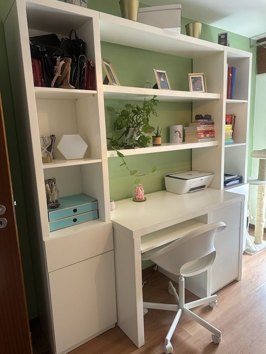 Desk with Built-in Secretary Desk64285476085635121