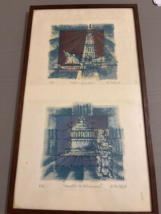 Serigrafia assinada – Sete Maravilhas do Mundo Antigo (1986)