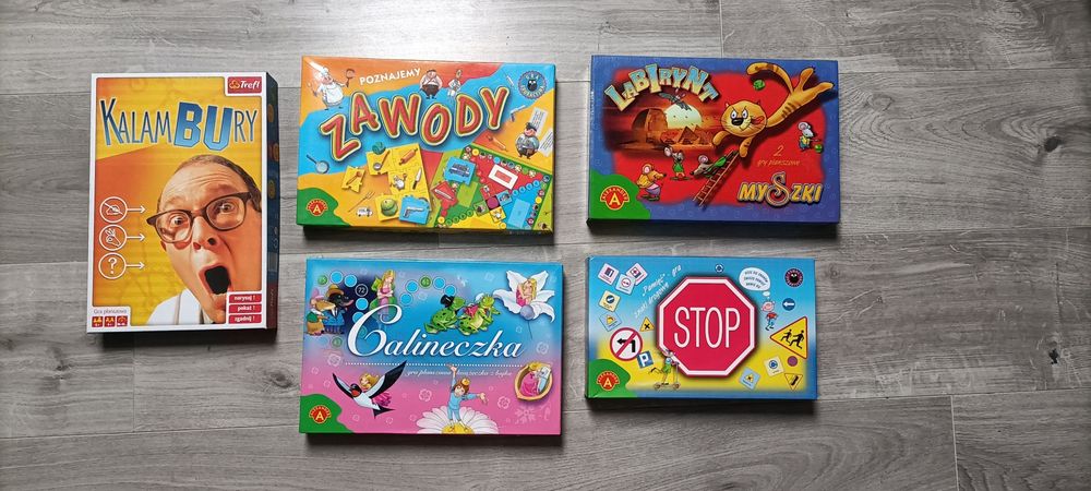 zestaw gier planszowych 5 szt.