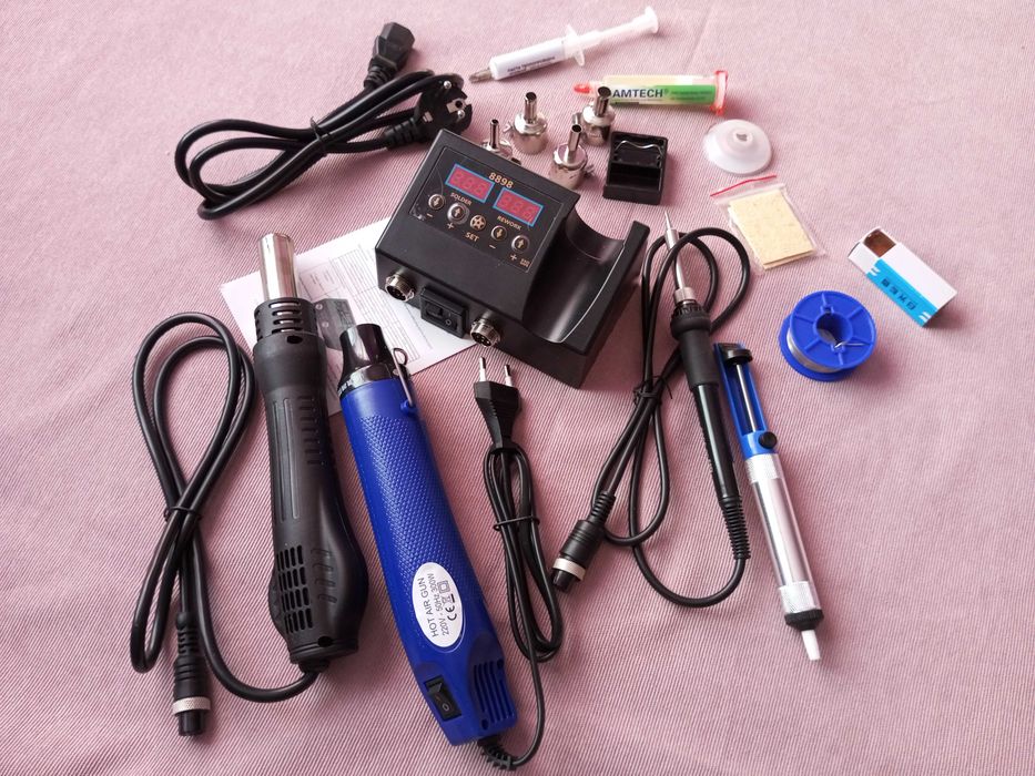 Паяльная станция jcd 8898 750/80 ватт.Набор.Два фена.