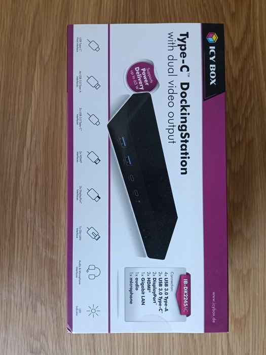 Stacja dokująca ICY BOX IB‑DK2245AC USB‑C – nowa, nieużywana
