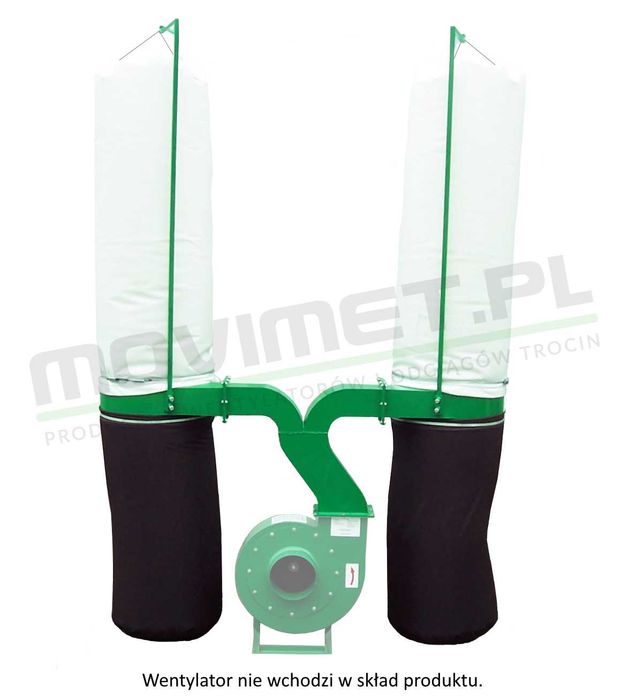 Odpylacz, odciąg trocin, filtr stanowiskowy workowy do wentylatora