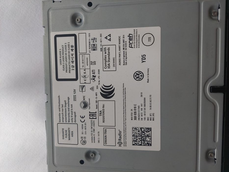 Radio Golf VII Volkswagen i pokrewne