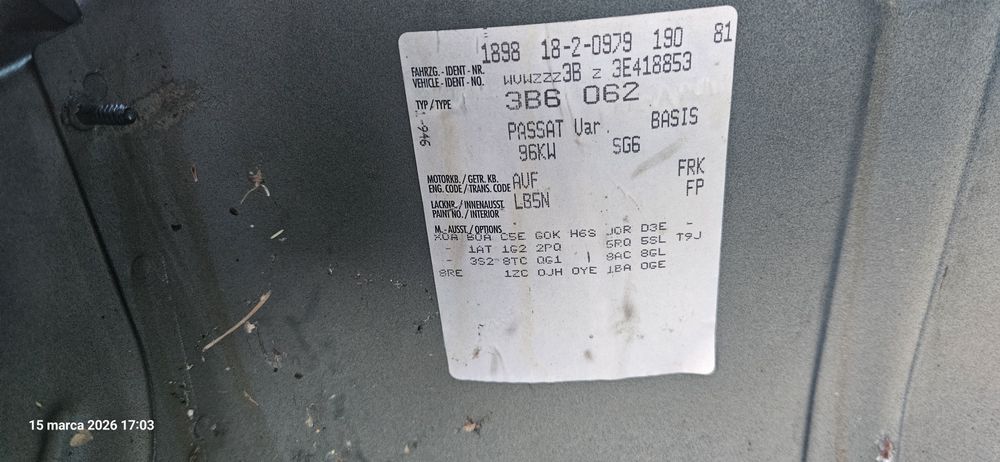 Przekładka na manual audi vw skoda 1.9tdi 130km 6biegów FRK FRF