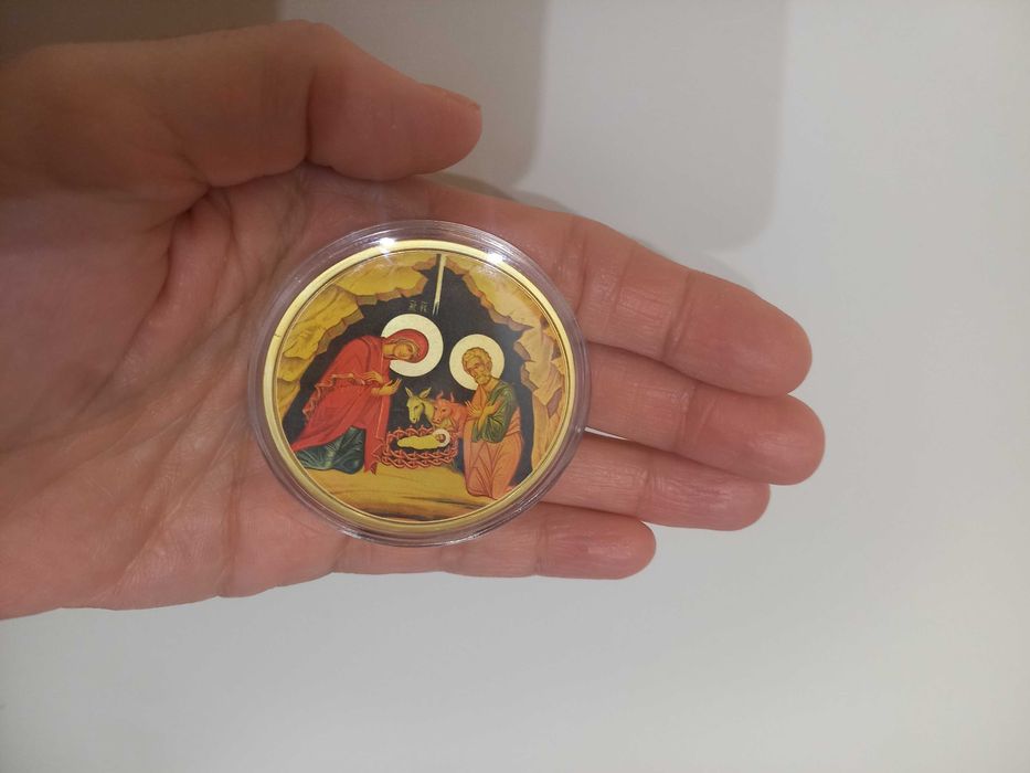 Пам’ятна медаль монета “Різдво Христове” позолота,Монетний Двір Княжий