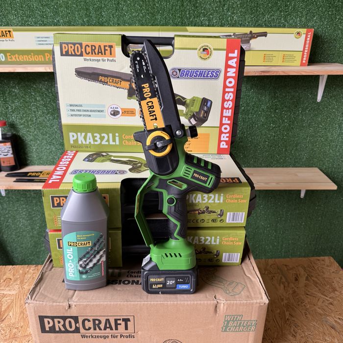 Ланцюгова пила акумуляторна сучкоріз Procraft PKA32Li безщіткова