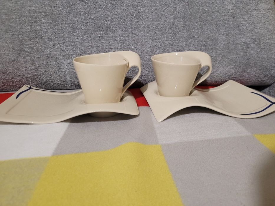 2 zestawy do Cappuccino filiżanki I spodki