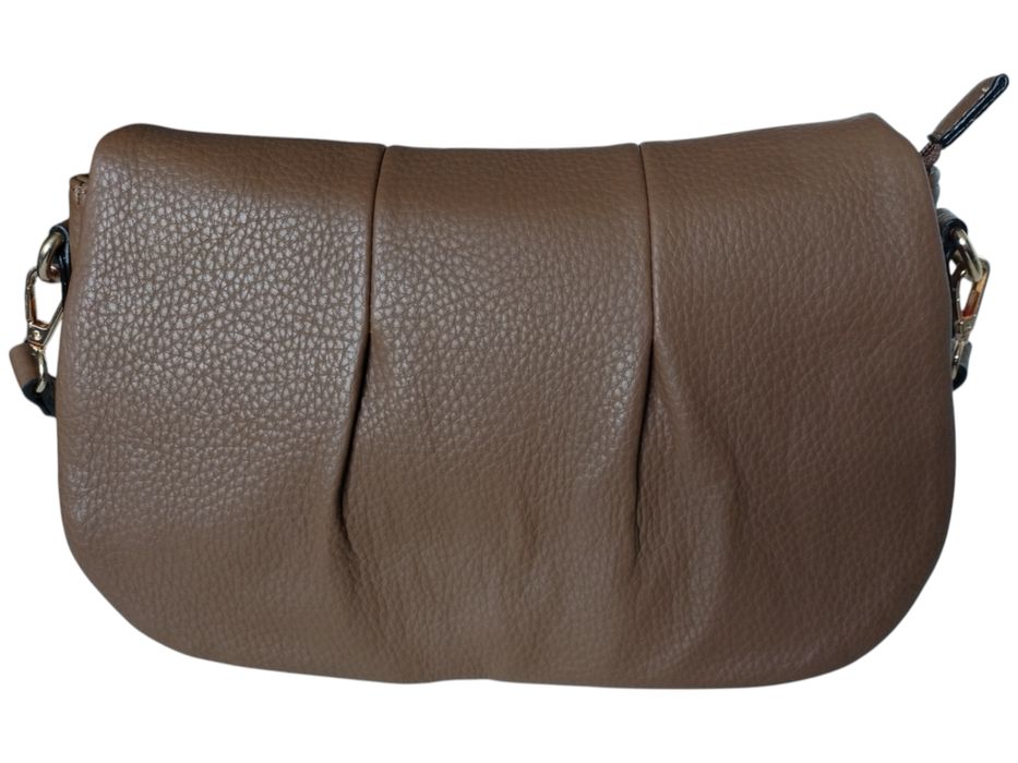 Mała Listonoszka Na Ramię Damska, Miejska, Kolor Brązowy