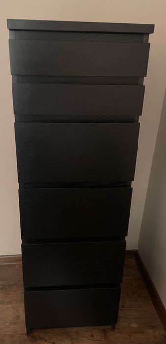 Komoda MALM 6 szuflad + lustro