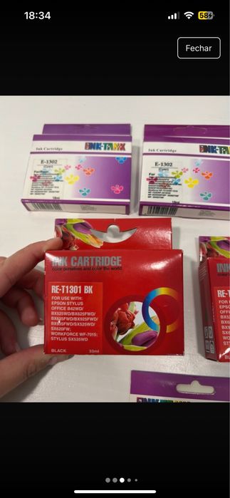 Tinteiros compativeis com impressora Epson