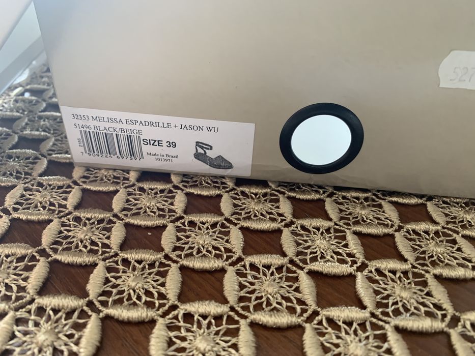Espadryle Melissa - czarne 38/39 - NOWE