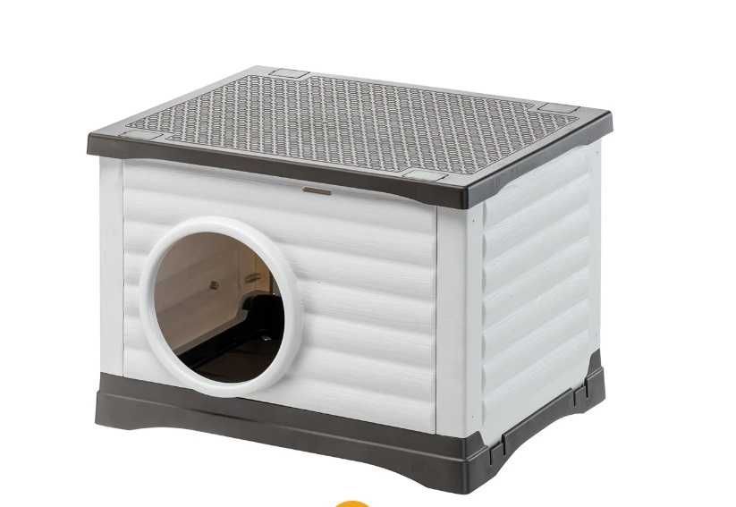 PETWILLA 60 Buda zewnętrzna dla psów i kotów 54 x 43 x wys. 38,5 cm
