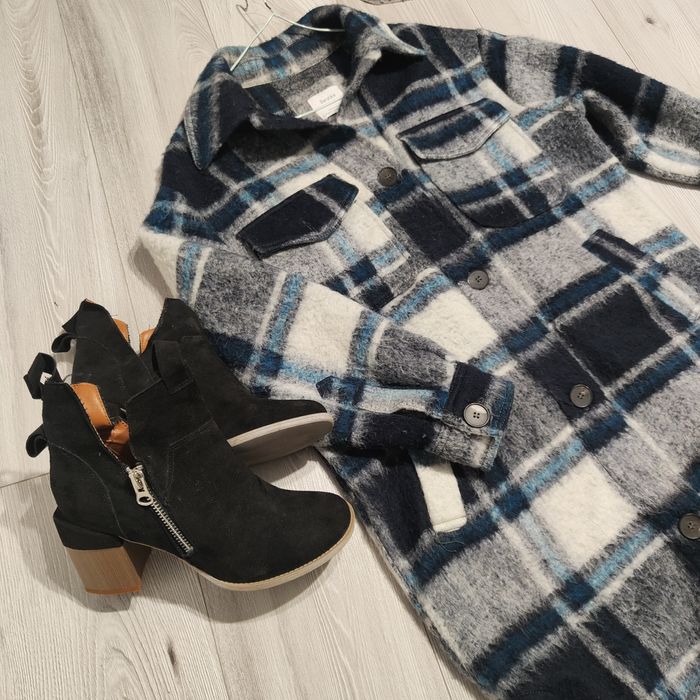 Bershka – Koszula wierzchnia w niebieską kratę