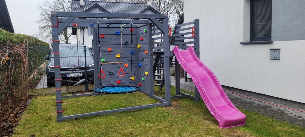 Plac zabaw Domek Huśtawka Ogrodowa