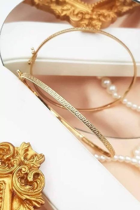 Bransoletka złota. Diamentowana. Bangle. Próba 585