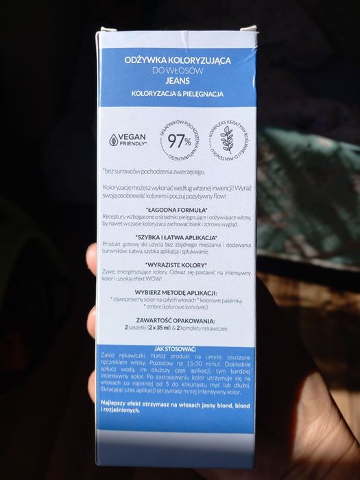 Odżywka koloryzująca do włosów NIUQI Nowa jeans niebieska