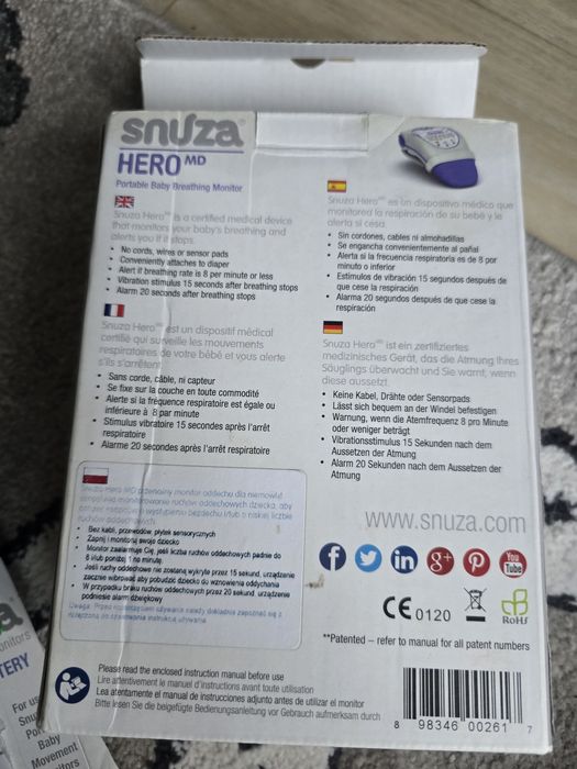 Snuza Hero monitor oddechu do pieluszki