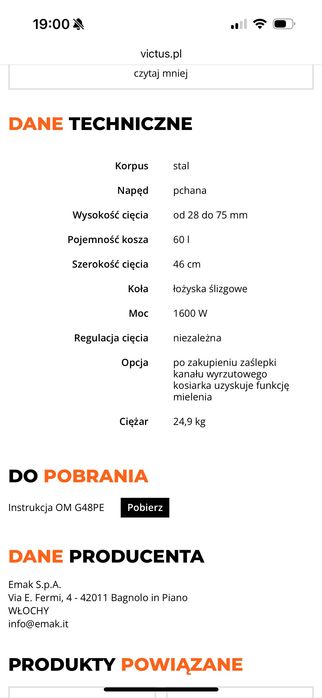 Kosiarka elektryczna Oleo Mac