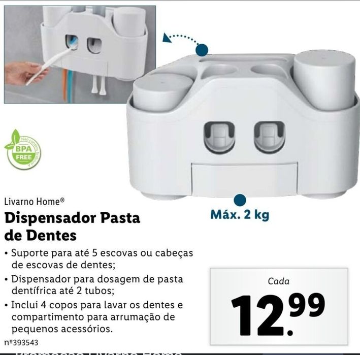 Dispensador pasta dentes