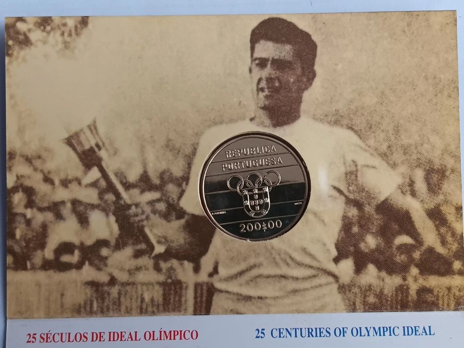 Moeda prata 925 de 200 esc. XXV Jogos Olímpicos