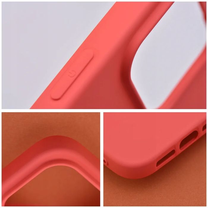 Etui Futerał SILICONE do IPHONE 14 brzoskwiniowy