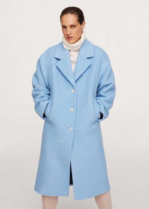 Новое шерстяное пальто оверсайз шерсть Мango премиум