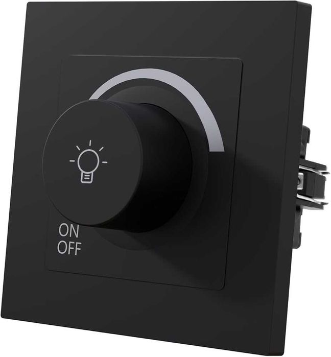 Ściemniacz LED Obrotowy – Czarny Mat | Nowy