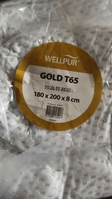 Tоп-матрац WELLPUR GOLD T65 180x200*8 см білий.