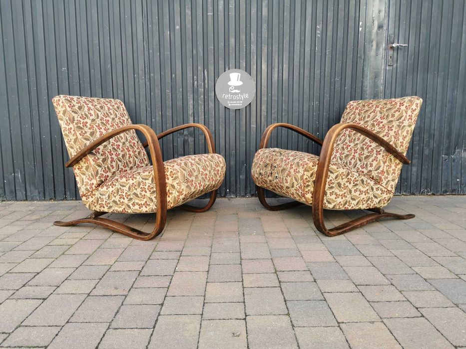 Fotel ART DECO J. Halabala H-269, Czechosłowacja '30-'50, RETRO