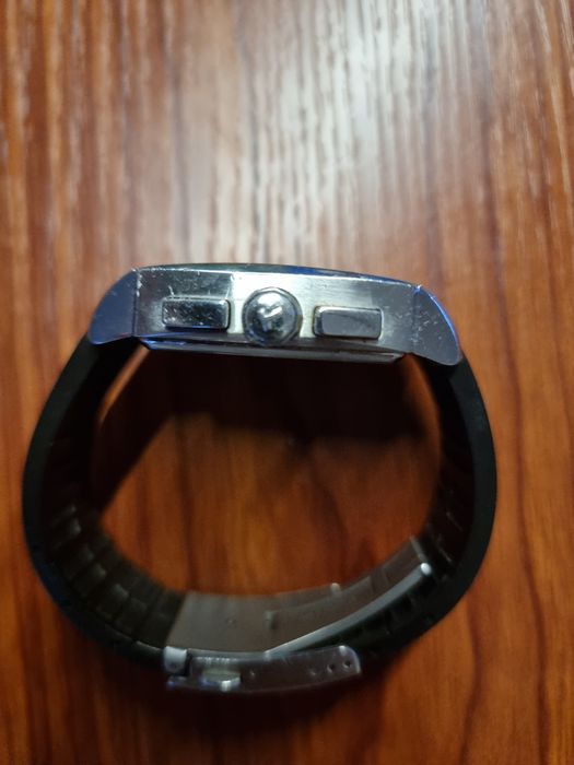 Relógio Tissot chronograph quadrado bracelete preta