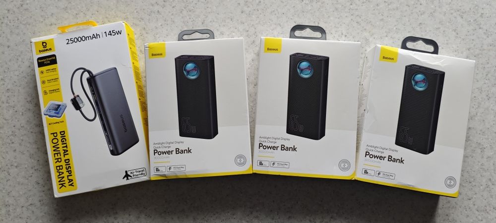 BASEUS Amblight 30000mAh 65W, Baseus 25000mah 145w