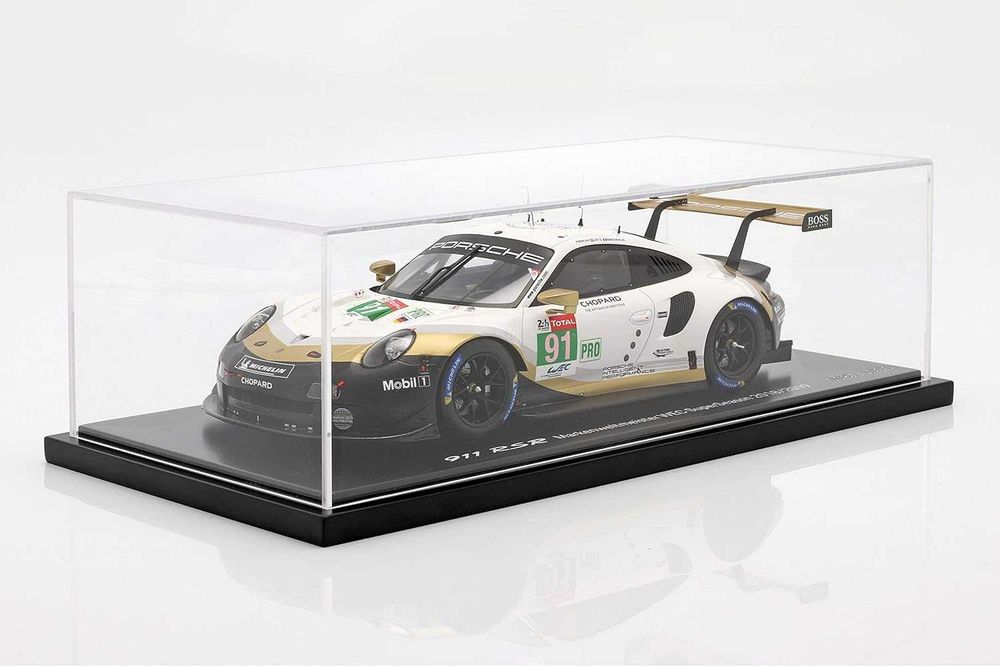 7 Porsches GT3 RSR + 1/18 + Spark + Vitrine Acrilico + Resina