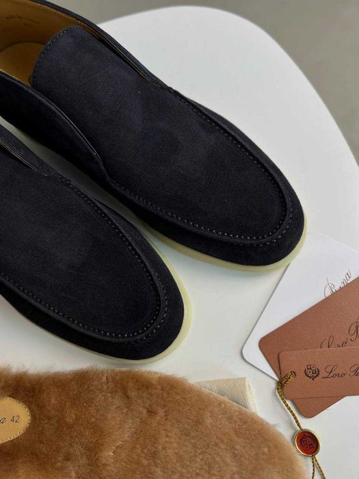 Мужские лоферы Loro Piana ботинки с меховой стелькой Лоро Пиана ob437