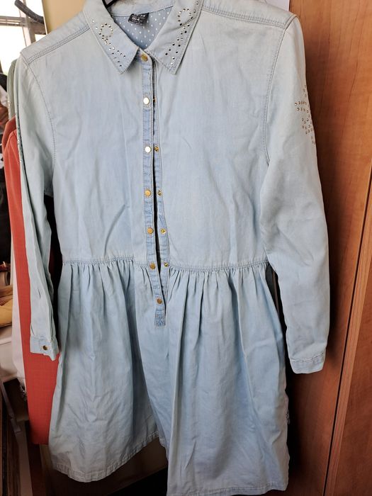 Śliczna sukienka kiecka jeans dżety Zara nastolatka kobieta