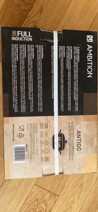 AMBITION Garnek z pokrywka z powłoką Qualum Basic Gold Edition AntiGo